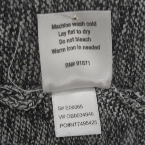 Shahalie women's cotton Blend gray knit Long-Sleeve open Cardigan size Large - Picture 10 of 12